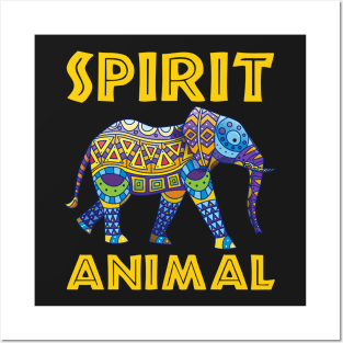 Elephants Are My Spirit Animal - Tribal Colorful Animal Posters and Art